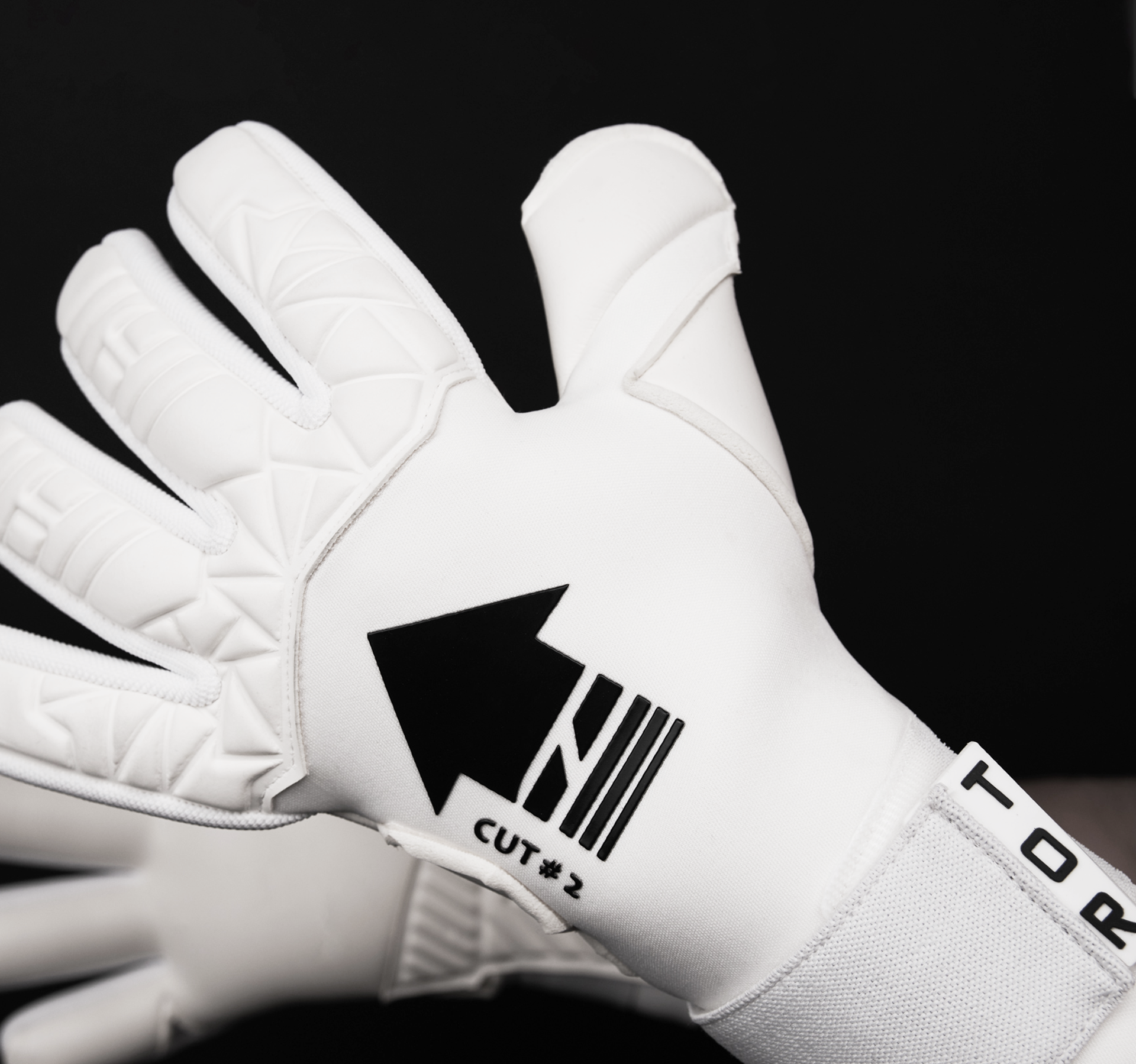 Cut #2 - Negative Cut - White / Black-Goalkeeper-Gloves